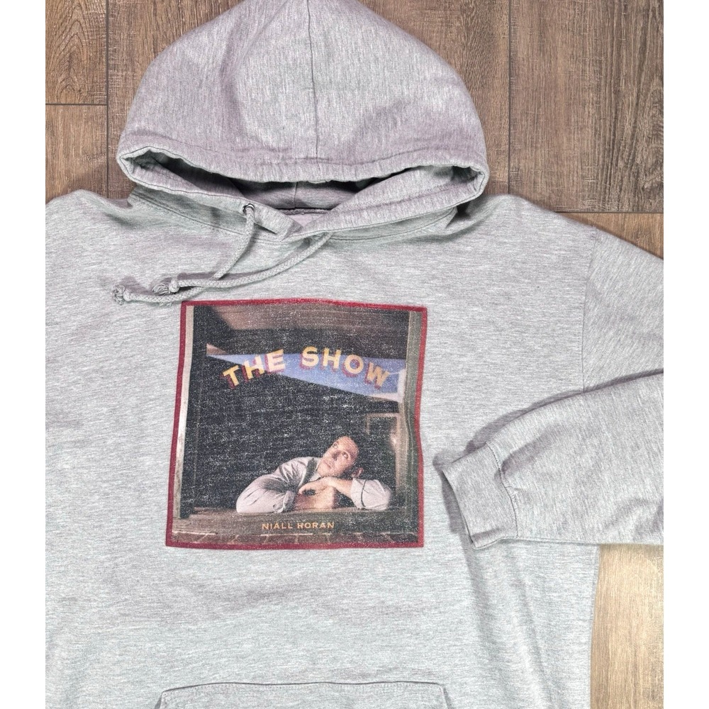 Niall Horan The Show Tour Mens XL Album Cover Offical Gray Hoodie Sweatshirt